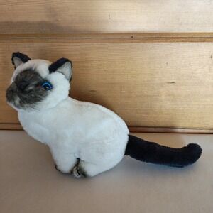 Russ Vintage Yomiko Classic Siamese Cat Blue Eye Cream Plush Stuffed Animal 10in